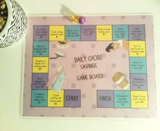 Daily Chore Savings Game Board